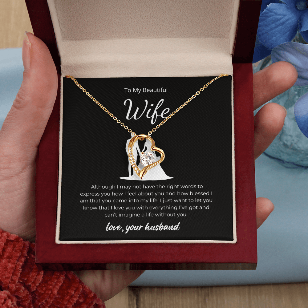 Forever Love Necklace for Wife – Personalized Gift Message Card