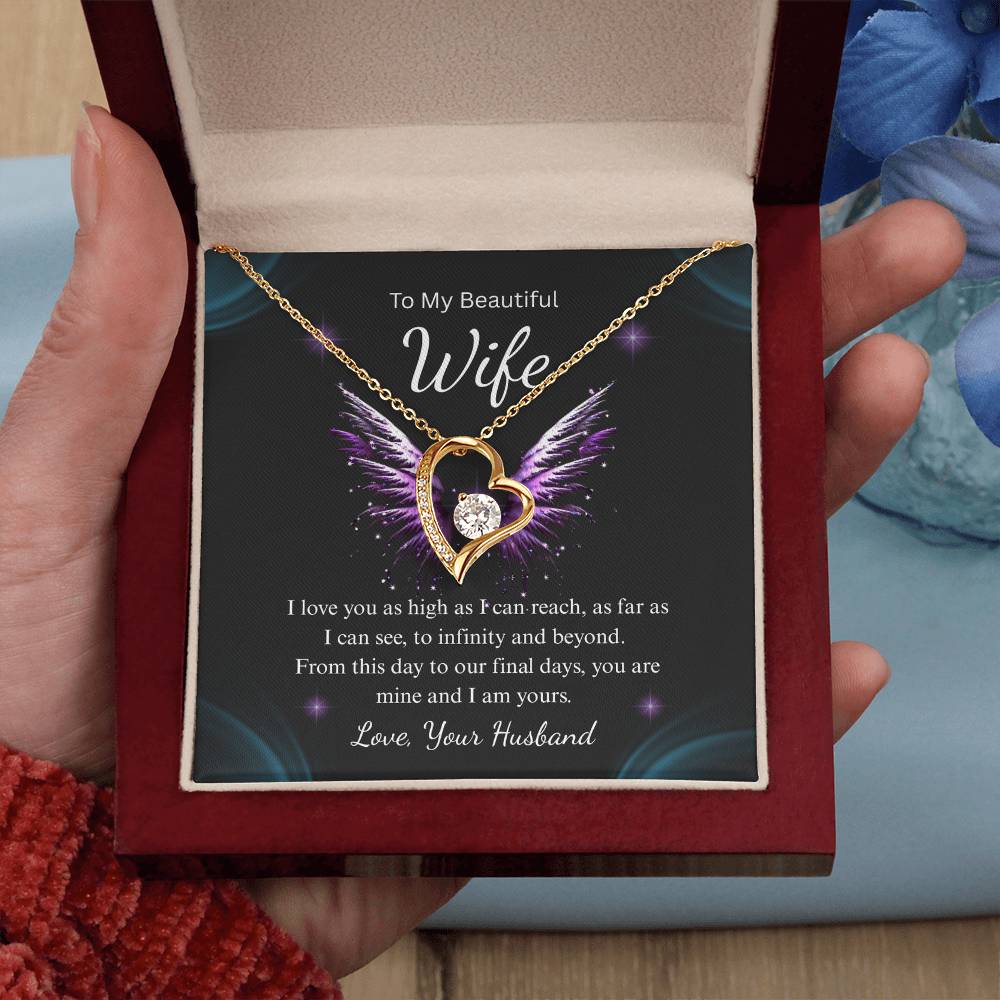 Forever Love Necklace for Wife – Deep Love Message Card Gift
