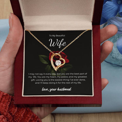 Forever Love Necklace for Wife – Custom Birthday Gift with Love Note