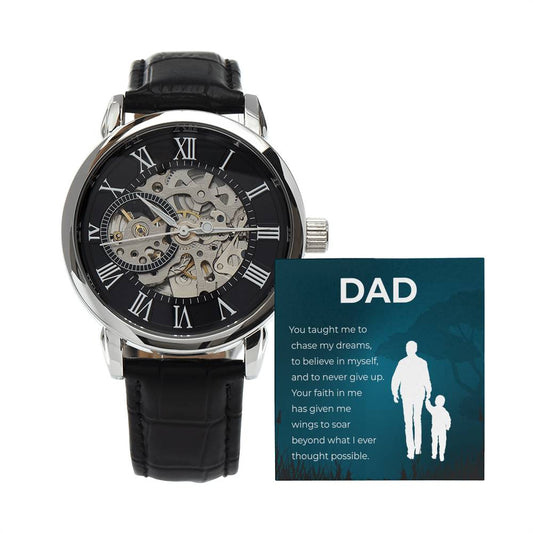 Skeleton Dial Men’s Watch – To My Brave Dad Special Edition