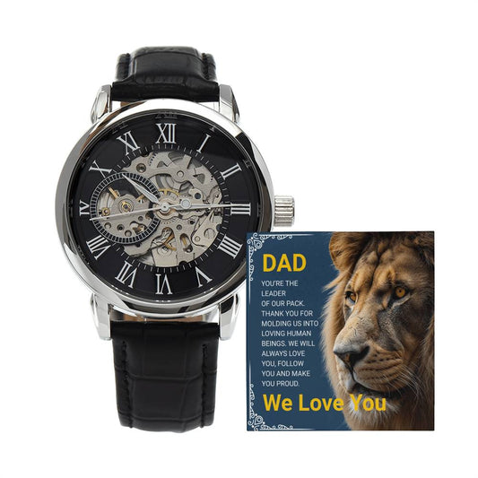 Luxury Automatic Skeleton Watch – To My Brave Dad Gift Set