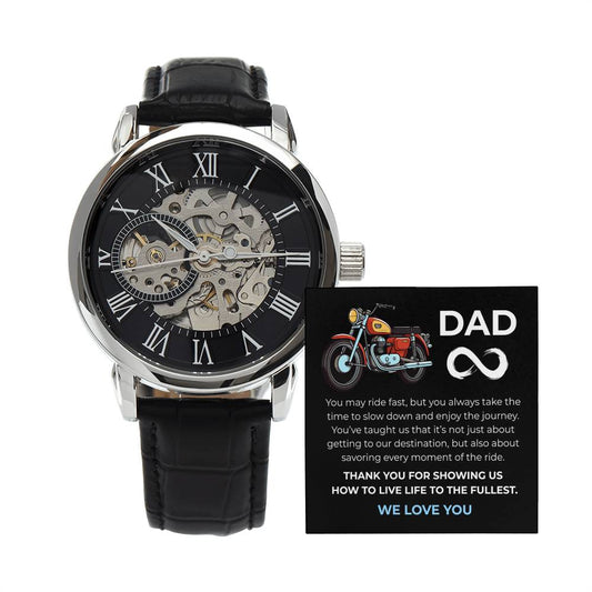 Luxury Automatic Skeleton Watch – To My  Amazing Super Dad Gift Set