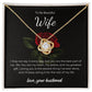 Love Knot Necklace for Wife – Wedding Day Keepsake with Message