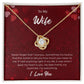 Love Knot Necklace for Wife – Heartfelt Valentine’s Day Message Card