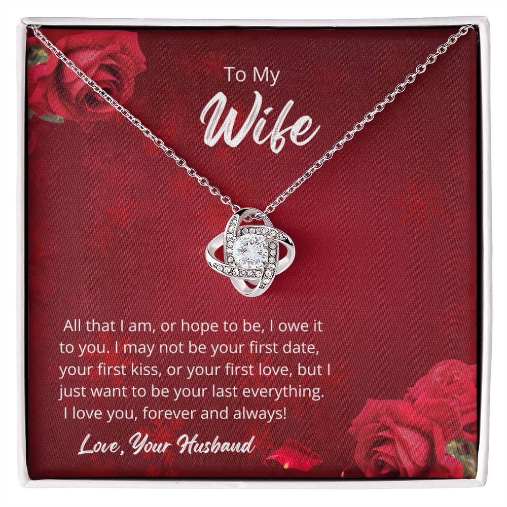 Love Knot Necklace for Wife – Meaningful Gift with Love Letter Card
