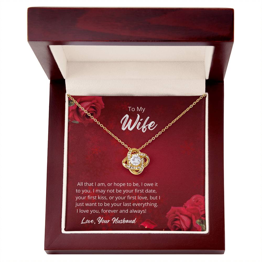 Love Knot Necklace for Wife – Meaningful Gift with Love Letter Card