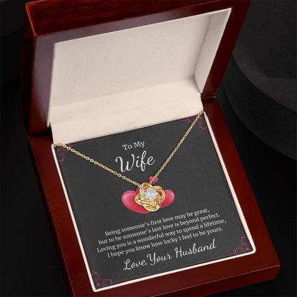 Love Knot Necklace for Wife – Thinking of You Sentimental Card
