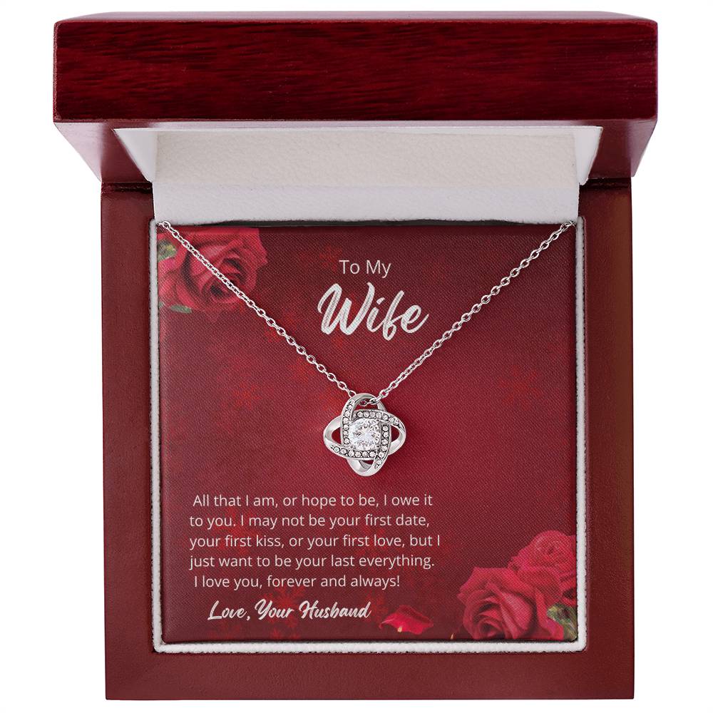 Love Knot Necklace for Wife – Meaningful Gift with Love Letter Card