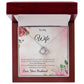 Love Knot Necklace for Wife – Personalized Gift Message Card
