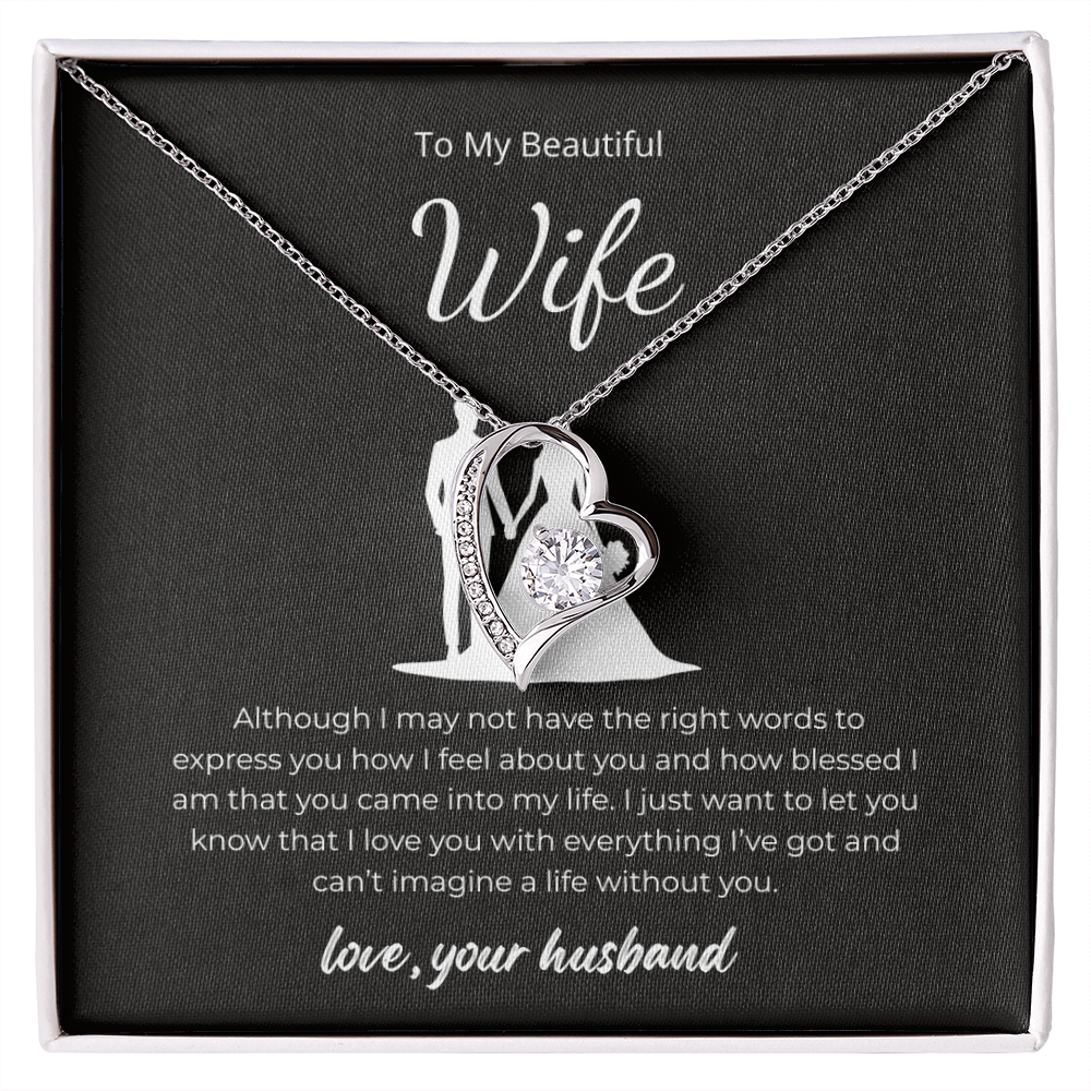 Forever Love Necklace for Wife – Personalized Gift Message Card
