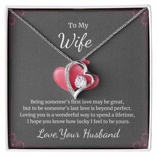 Forever Love Necklace for Wife – Heartfelt Gift with Personalized Card