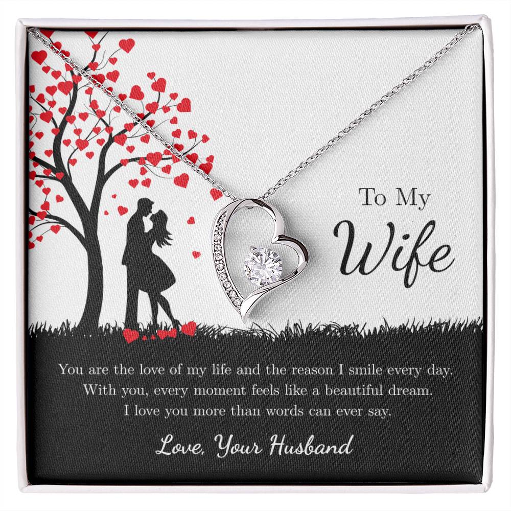 Forever Love Necklace for Wife – Soulmate Gift with Custom Card