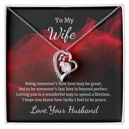 Forever Love Necklace for Wife – You Are My Everything Gift Card