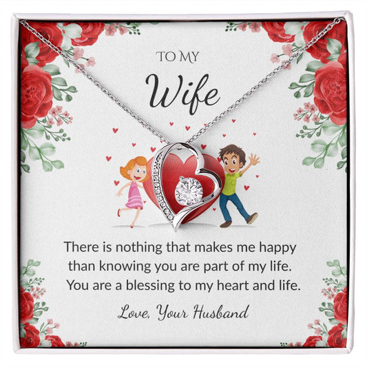 Forever Love Necklace for Wife – Eternal Bond Gift Card Included