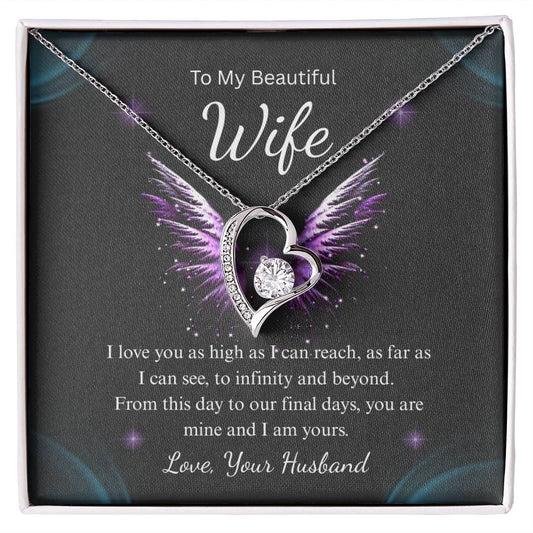 Forever Love Necklace for Wife – Deep Love Message Card Gift