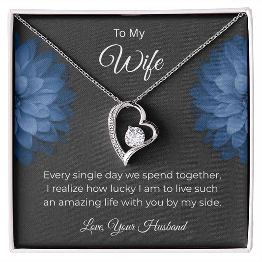 Forever Love Necklace for Wife – To the Love of My Life Custom Note