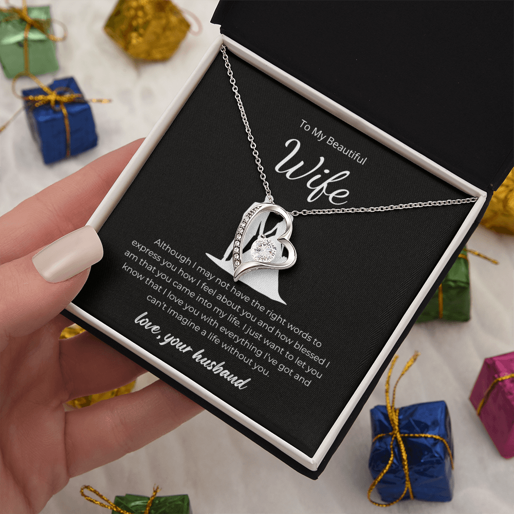 Forever Love Necklace for Wife – Personalized Gift Message Card
