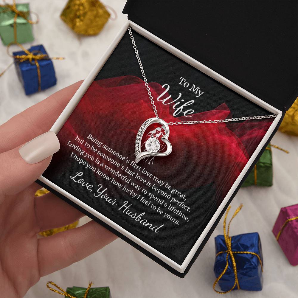 Forever Love Necklace for Wife – You Are My Everything Gift Card