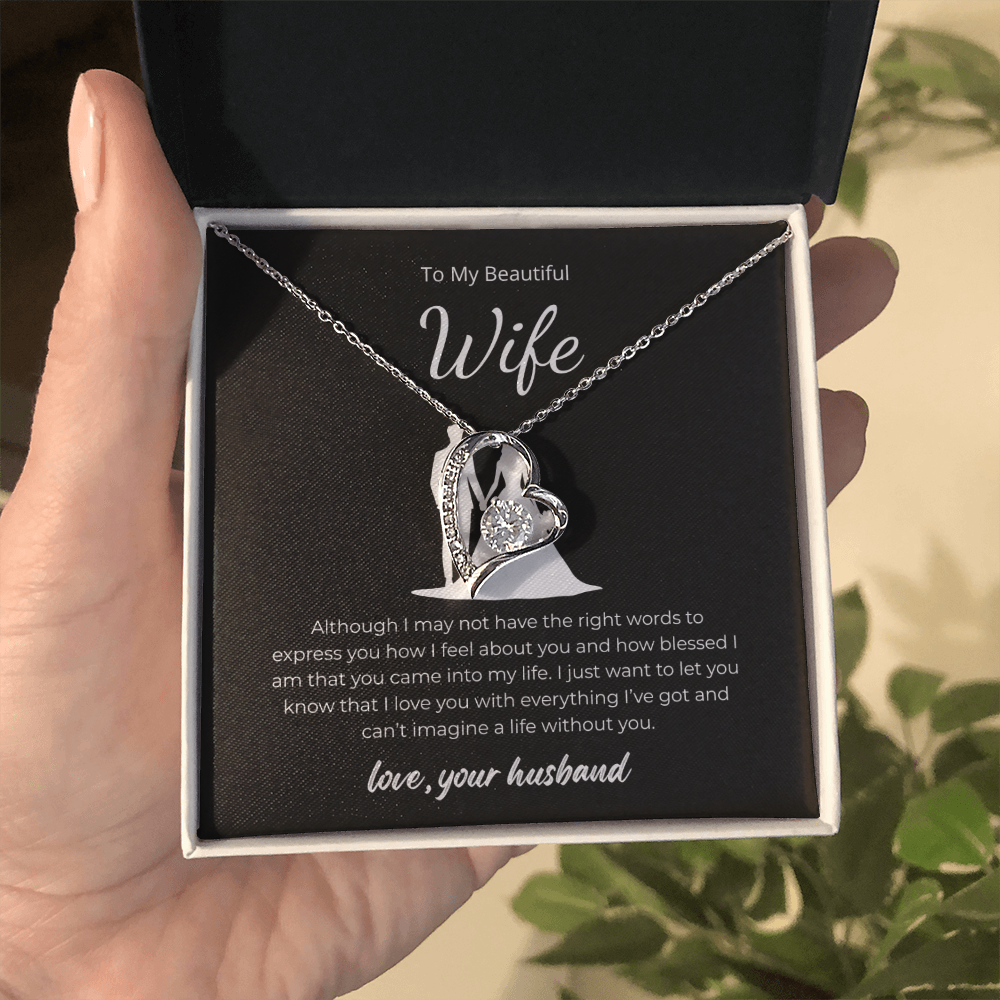 Forever Love Necklace for Wife – Personalized Gift Message Card
