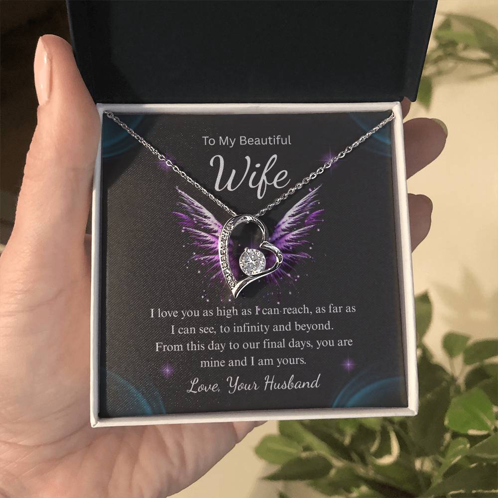 Forever Love Necklace for Wife – Deep Love Message Card Gift