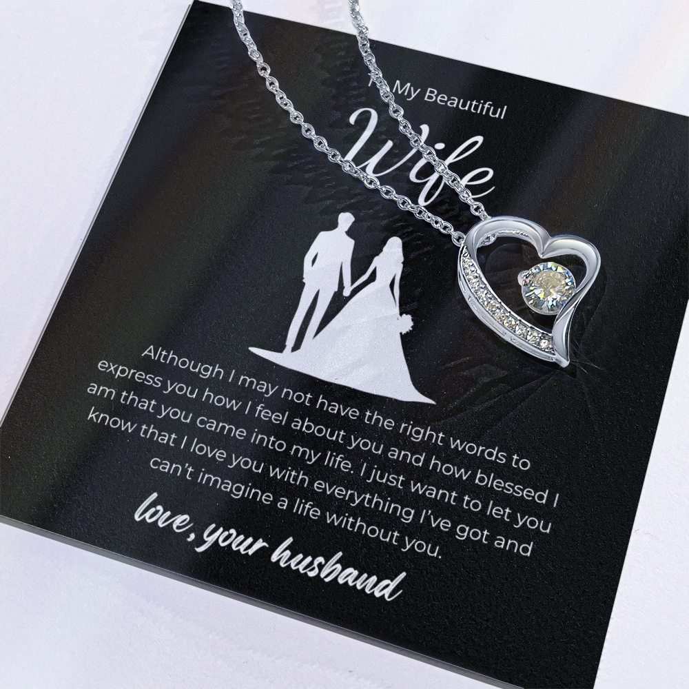 Forever Love Necklace for Wife – Personalized Gift Message Card