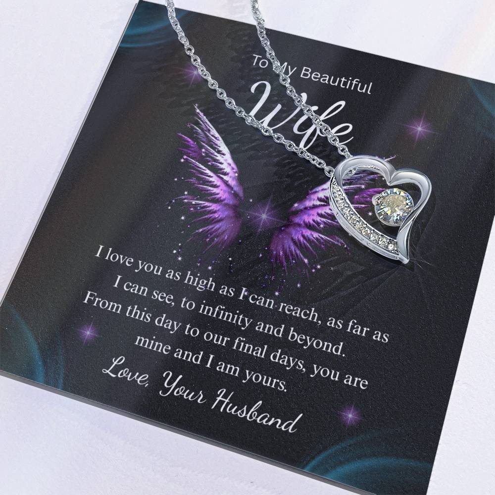 Forever Love Necklace for Wife – Deep Love Message Card Gift