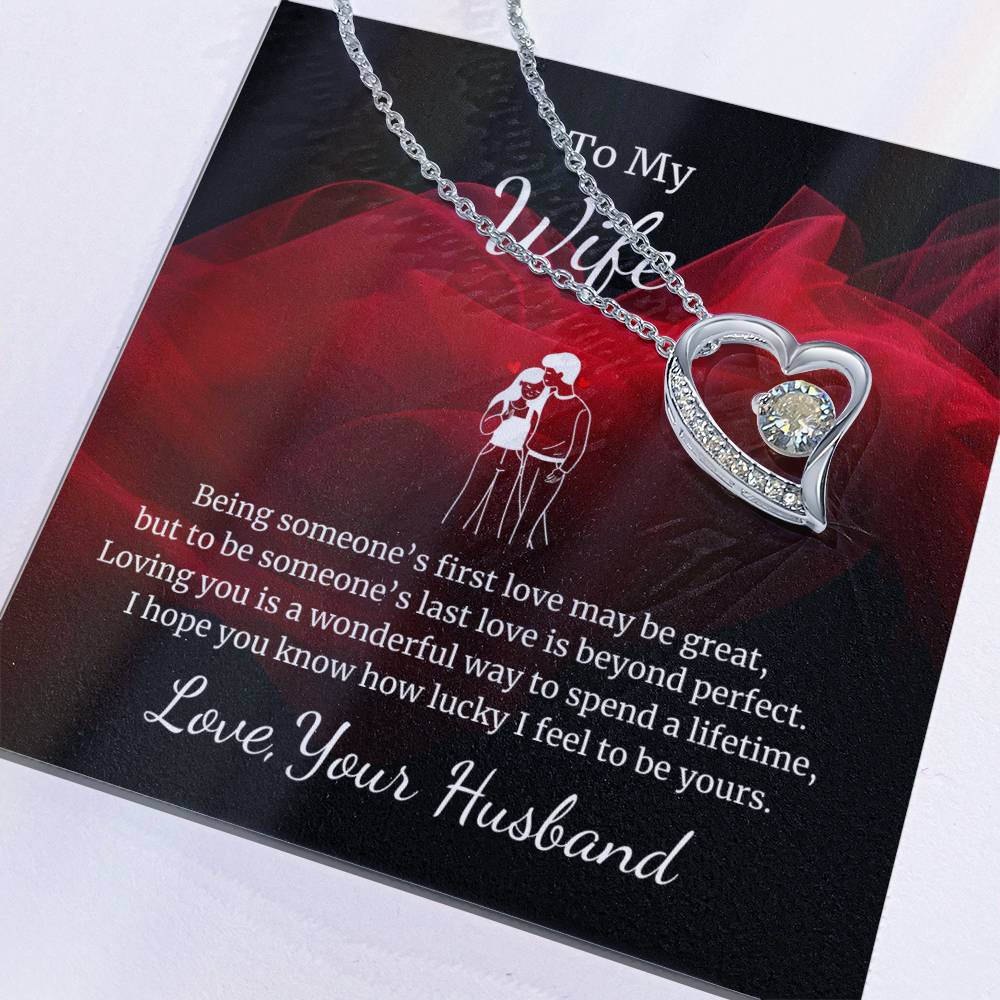 Forever Love Necklace for Wife – You Are My Everything Gift Card