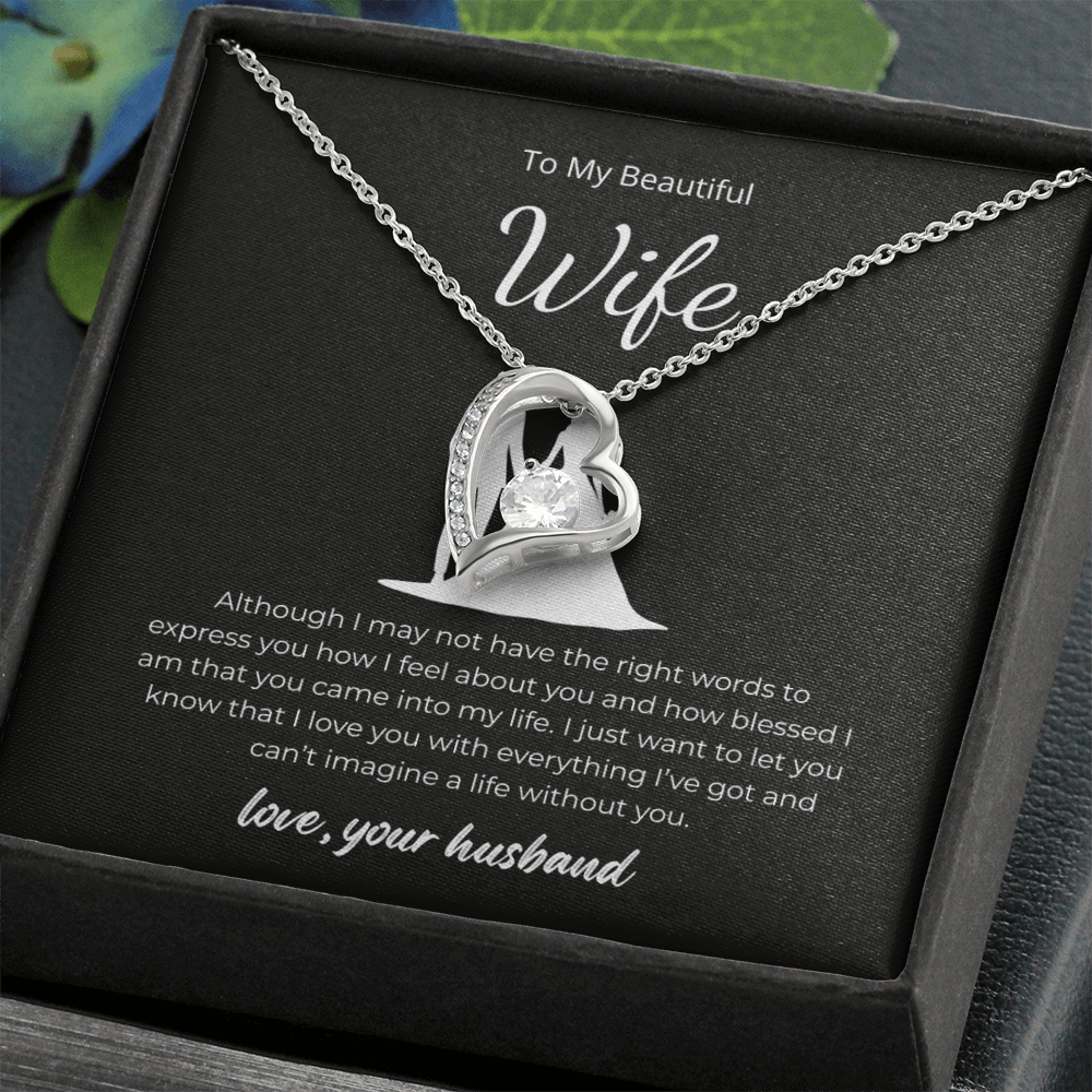 Forever Love Necklace for Wife – Personalized Gift Message Card