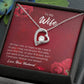 Forever Love Necklace for Wife – Valentine’s Day Gift Message Card