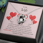 Forever Love Necklace for Wife – To My Queen Personalized Message