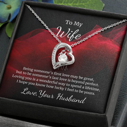 Forever Love Necklace for Wife – You Are My Everything Gift Card