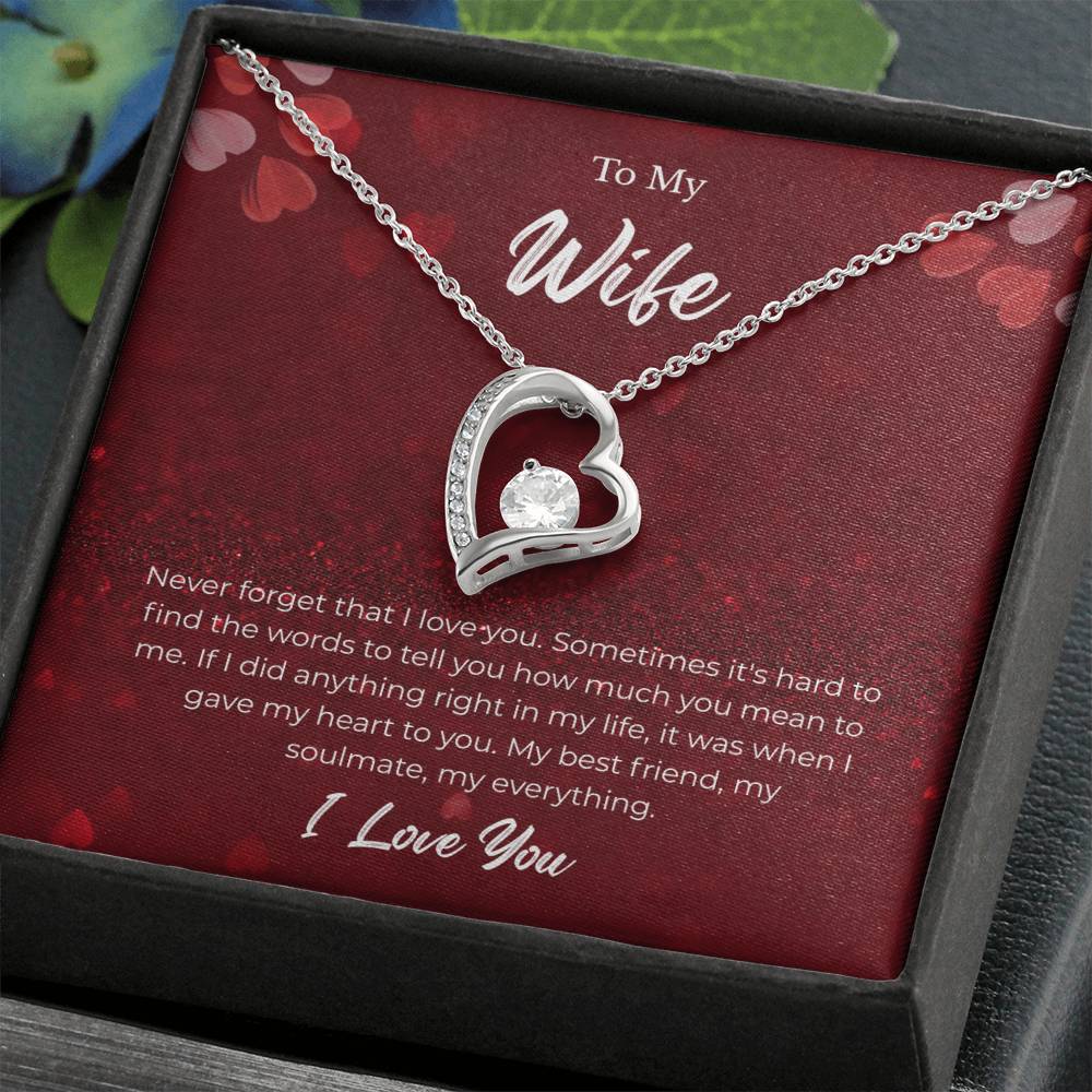 Forever Love Necklace for Wife – Wedding Day Keepsake with Note