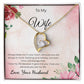 Forever Love Necklace for Wife – Romantic Anniversary Gift Card