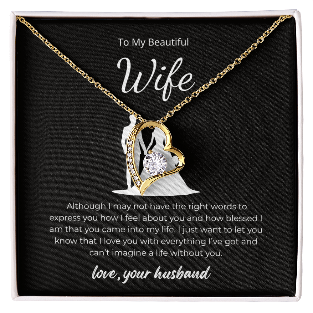 Forever Love Necklace for Wife – Personalized Gift Message Card