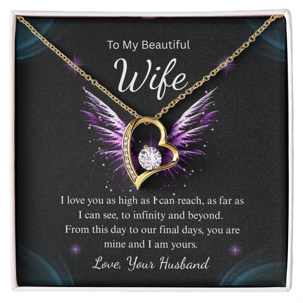 Forever Love Necklace for Wife – Deep Love Message Card Gift