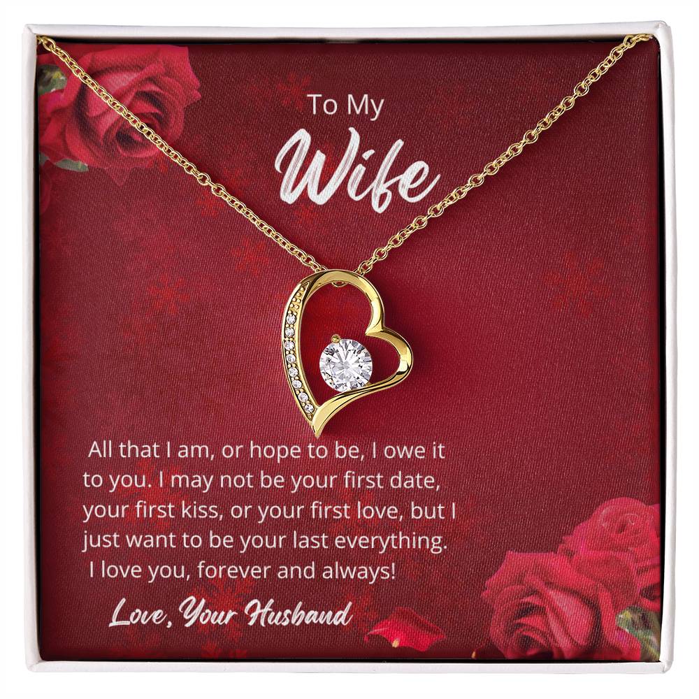 Forever Love Necklace for Wife – Valentine’s Day Gift Message Card