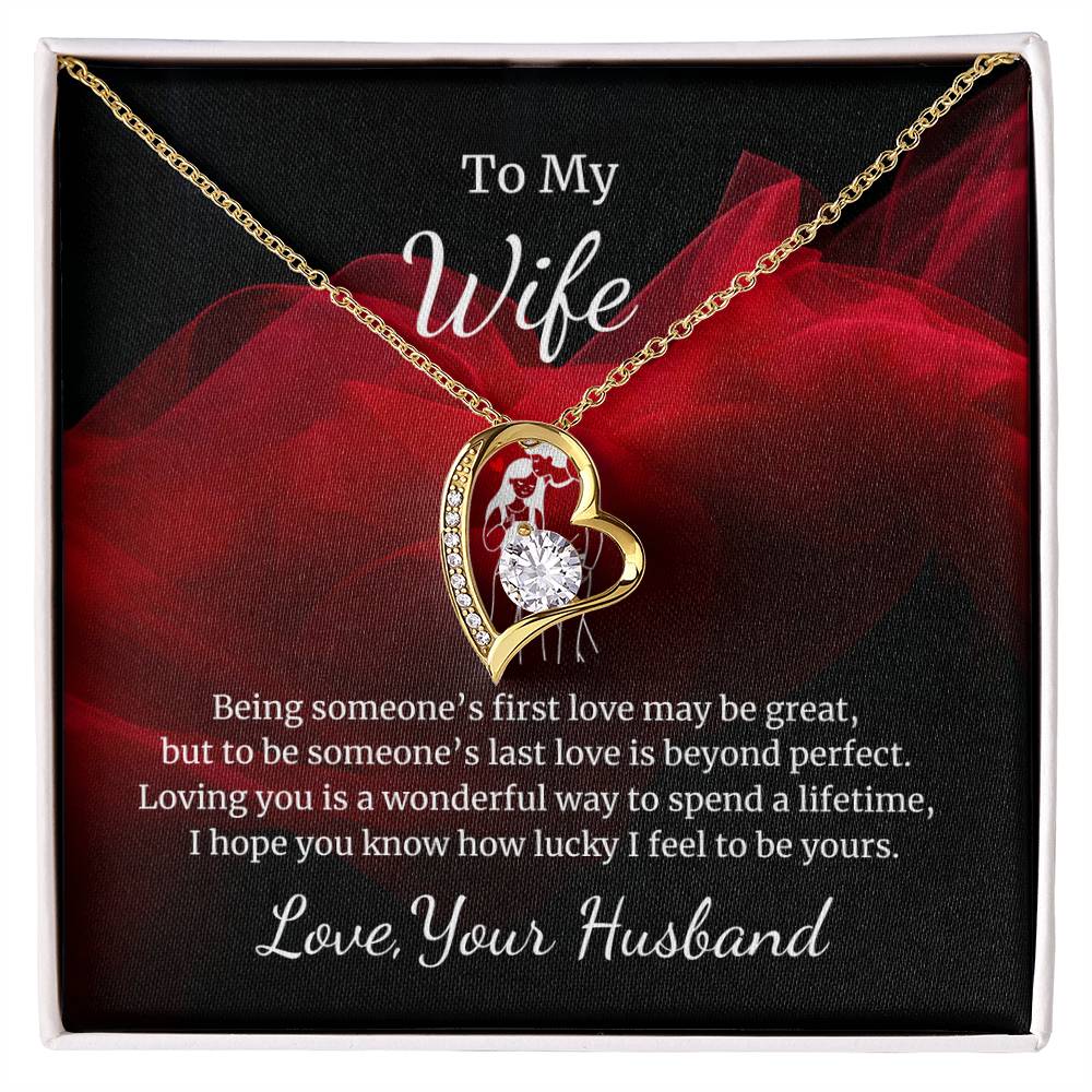 Forever Love Necklace for Wife – You Are My Everything Gift Card