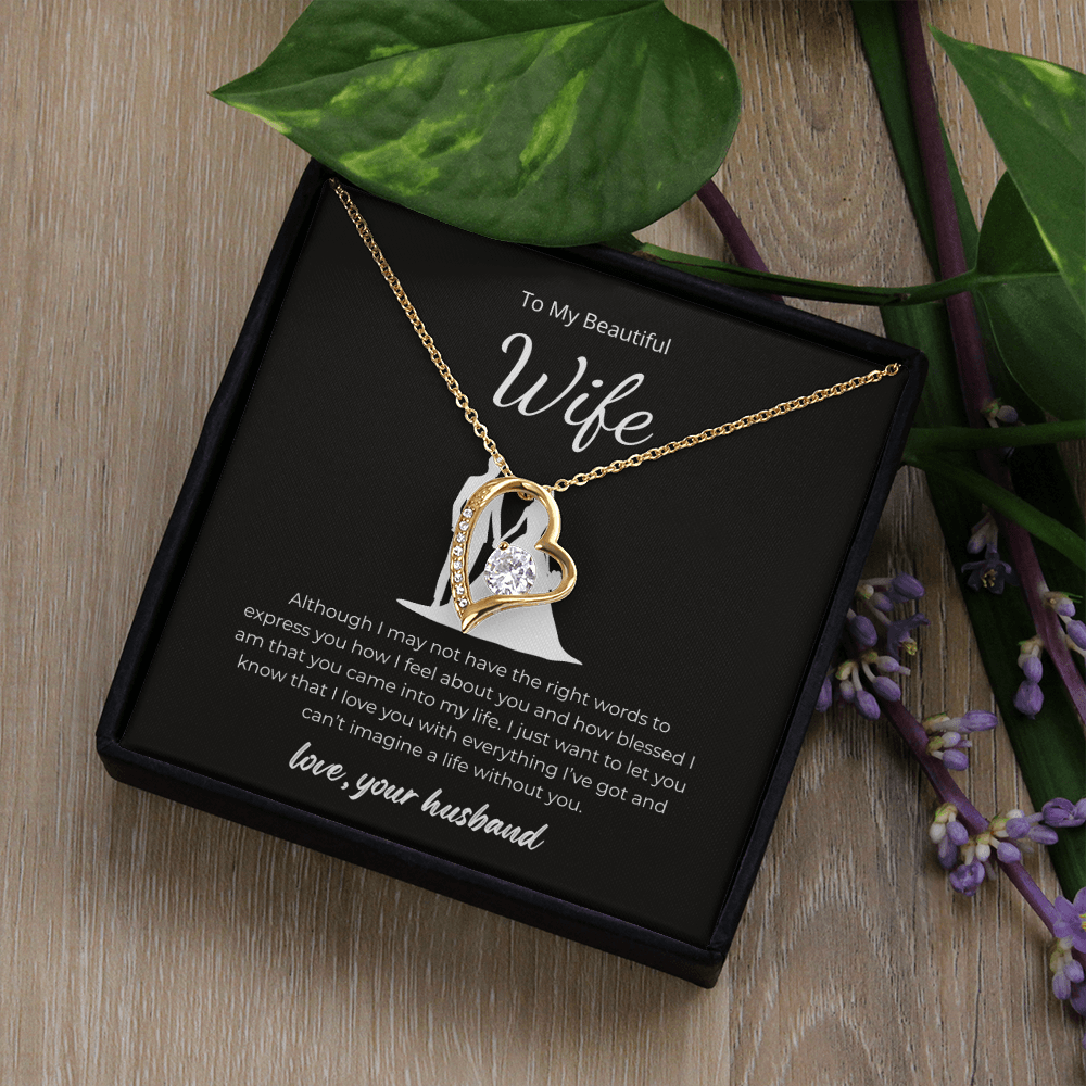 Forever Love Necklace for Wife – Personalized Gift Message Card