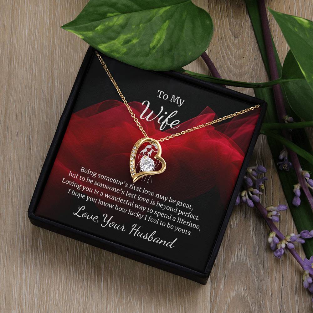 Forever Love Necklace for Wife – You Are My Everything Gift Card
