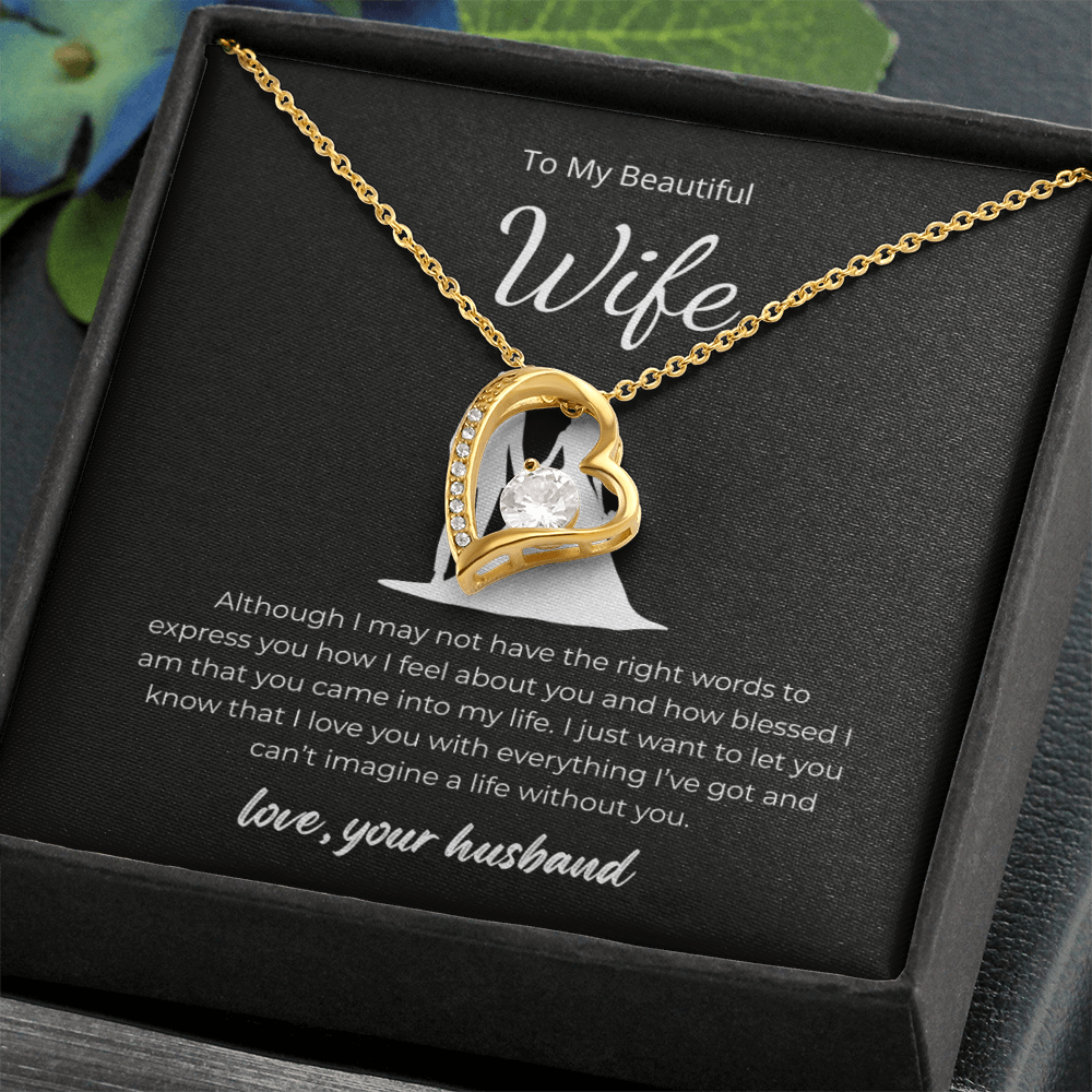 Forever Love Necklace for Wife – Personalized Gift Message Card