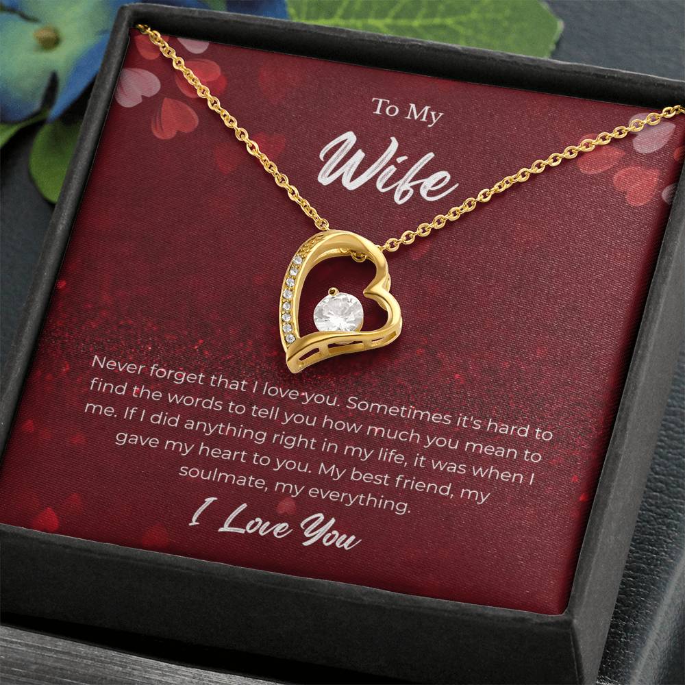 Forever Love Necklace for Wife – Wedding Day Keepsake with Note