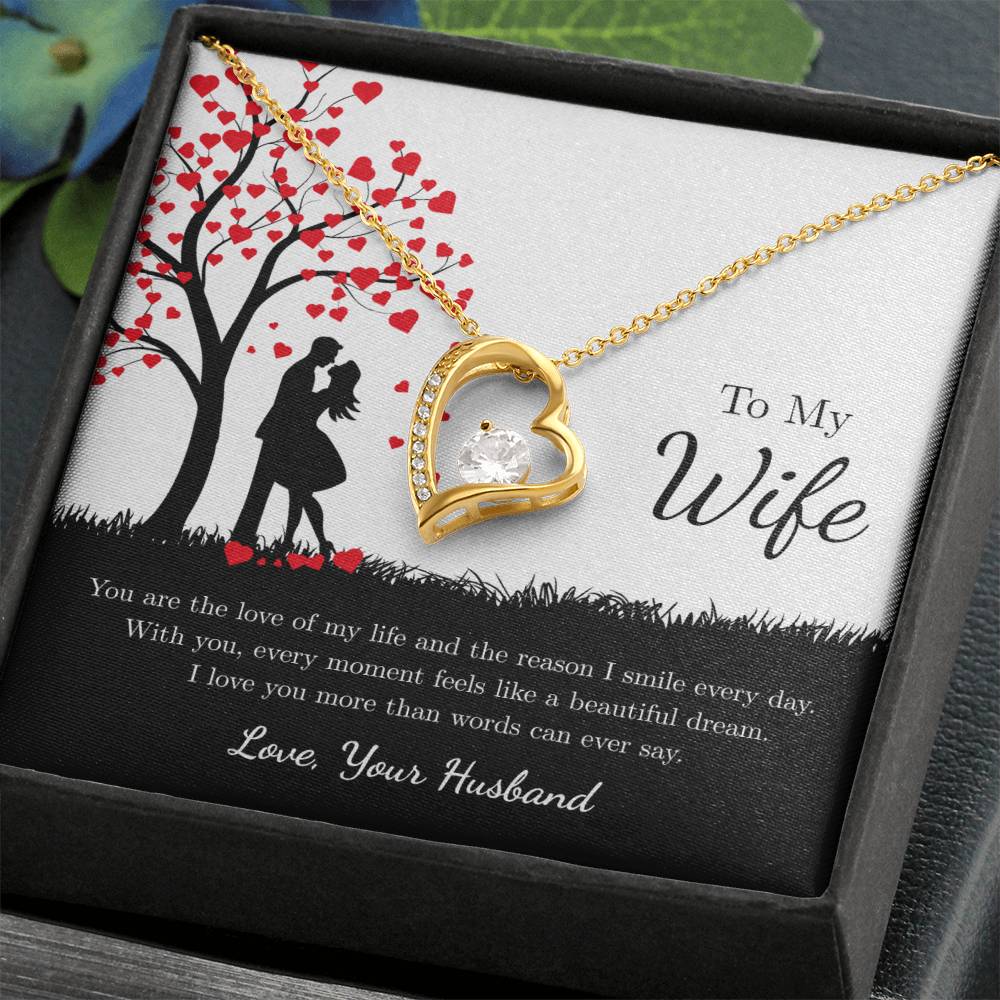 Forever Love Necklace for Wife – Soulmate Gift with Custom Card
