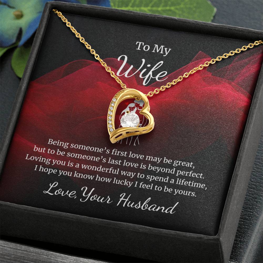 Forever Love Necklace for Wife – You Are My Everything Gift Card